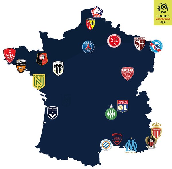 Карта Лиги 1