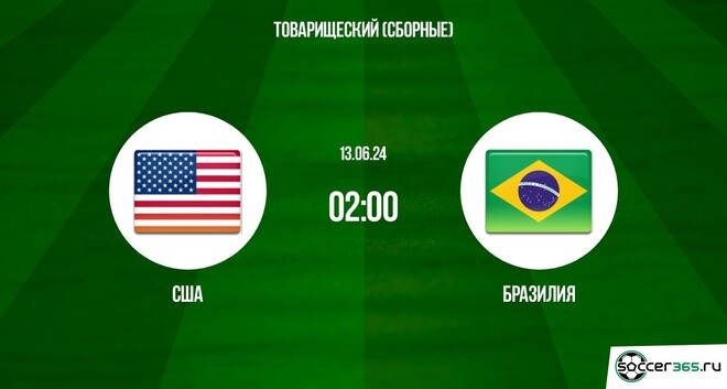 США ― Бразилия: превью и прогноз на товарищеский матч сборных в 2024 году.