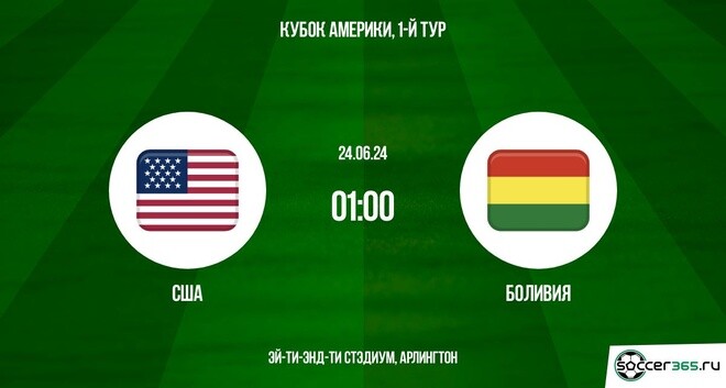 США ― Боливия: превью и прогноз на матч в рамках первого тура группового этапа Кубка Америки-2024