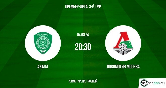 Ахмат ― Локомотив: превью и прогноз на матч в рамках третьего тура чемпионата России сезона-2024/25.