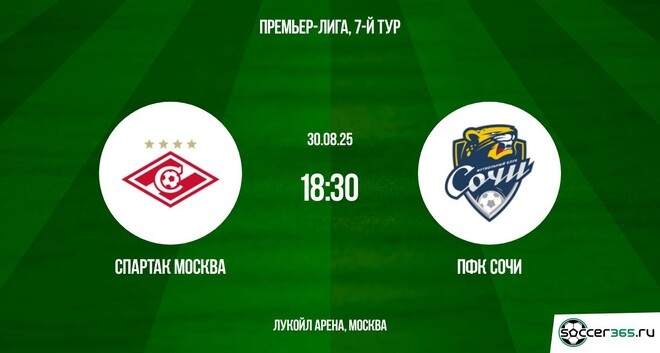 Спартак Москва ― ПФК Сочи: превью