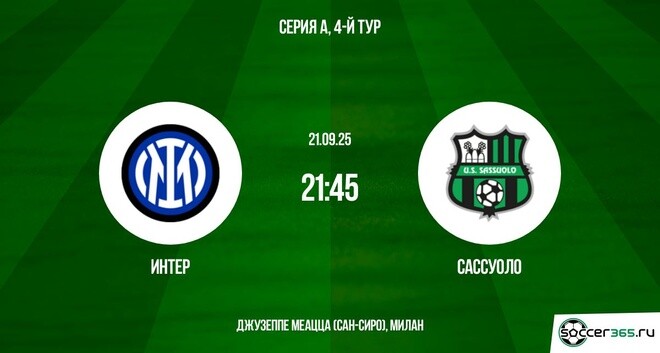 Интер ― Сассуоло: превью
