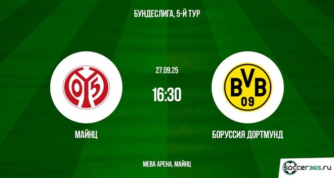 Майнц ― Боруссия Дортмунд: превью