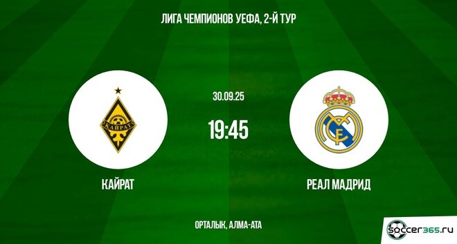 Кайрат – Реал Мадрид: превью