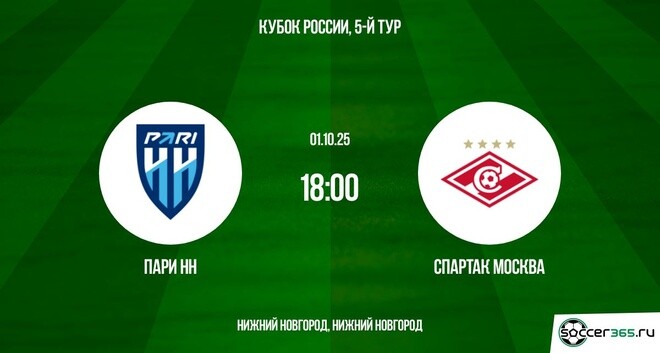 Пари НН ― Спартак Москва: превью
