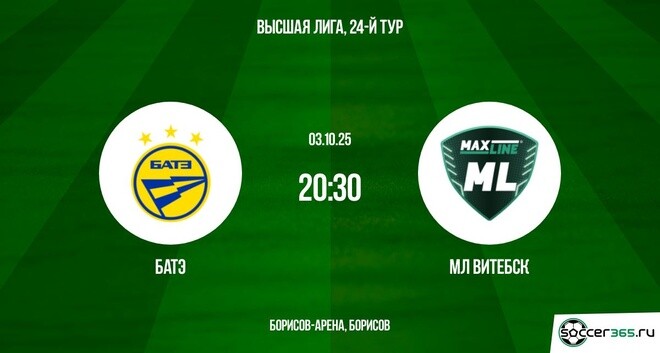 БАТЭ ― МЛ Витебск: превью