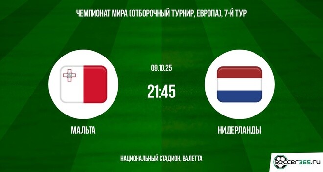 Мальта — Нидерланды: превью