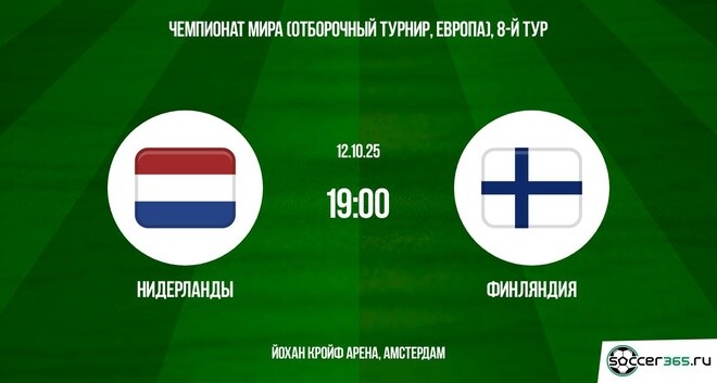 Нидерланды — Финляндия: превью