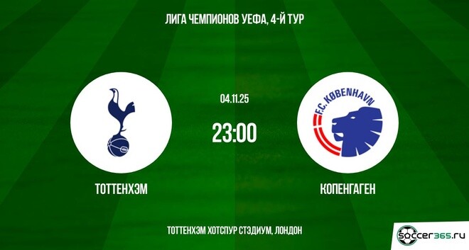 Тоттенхэм ― Копенгаген: превью