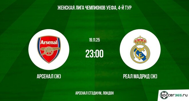 Арсенал (Ж) ― Реал Мадрид (Ж): превью