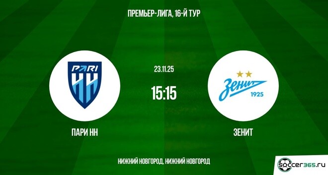 Пари НН — Зенит: превью