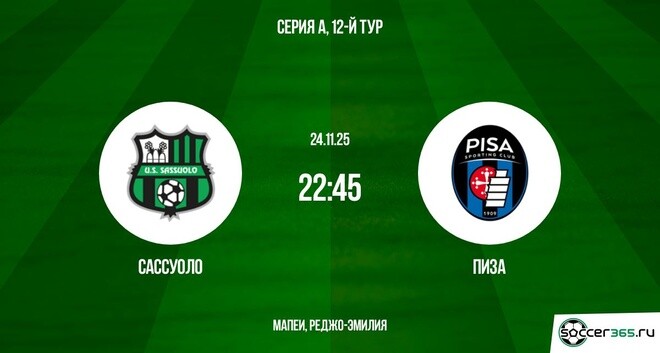 Сассуоло — Пиза: превью