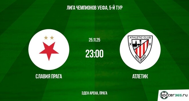 Славия Прага ― Атлетик Бильбао: превью