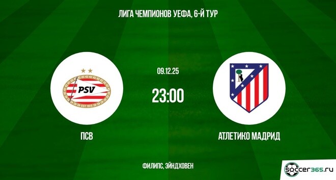 ПСВ — Атлетико Мадрид: превью