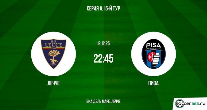 Лечче — Пиза: превью