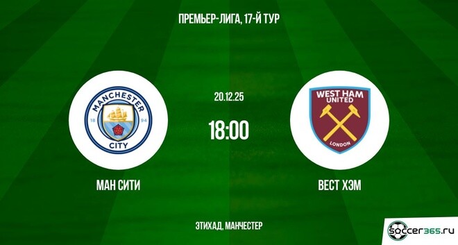 Манчестер Сити ― Вест Хэм: превью
