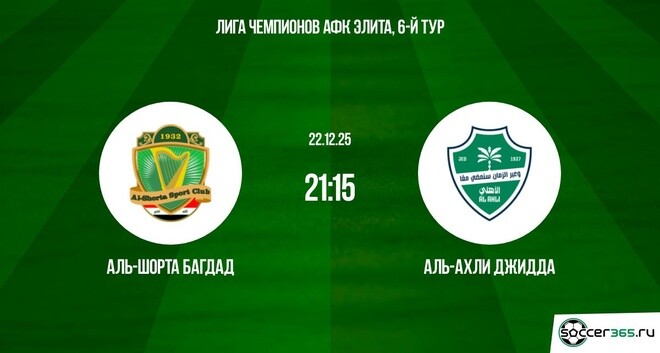 Аль-Шорта Багдад — Аль-Ахли Джидда: превью