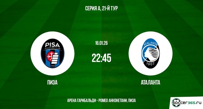 Пиза ― Аталанта: превью