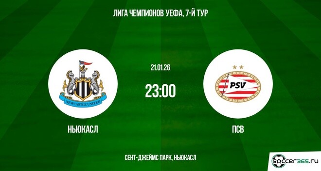 Ньюкасл — ПСВ: превью