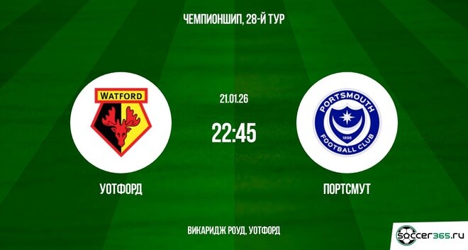 Уотфорд — Портсмут: превью