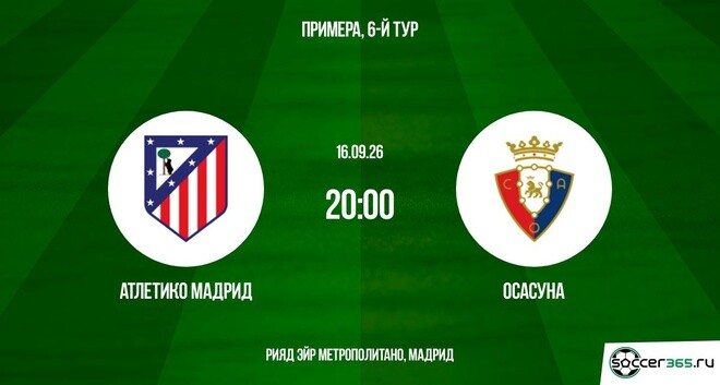 Атлетико Мадрид — Осасуна: превью