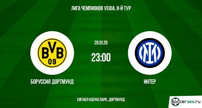 Боруссия Дортмунд ― Интер: превью