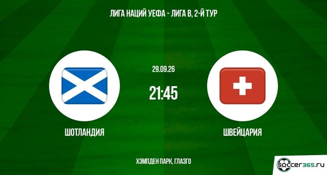 Шотландия — Швейцария: превью