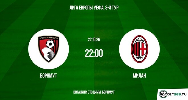 Борнмут ― Милан: превью