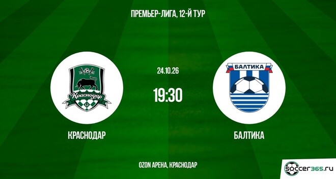 Краснодар ― Балтика: превью