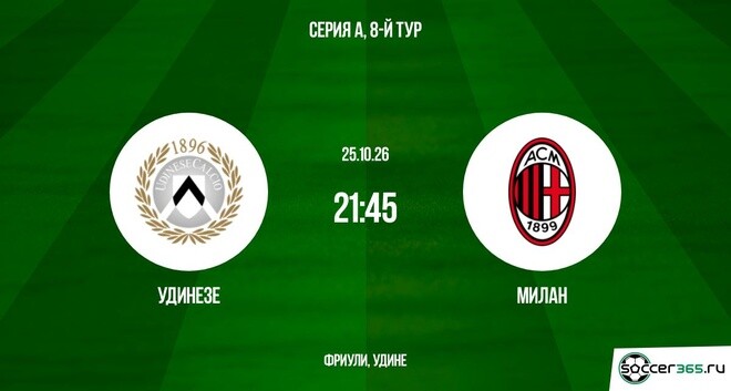 Удинезе ― Милан: превью