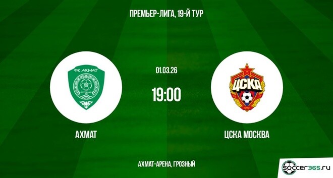 Ахмат — ЦСКА Москва: превью