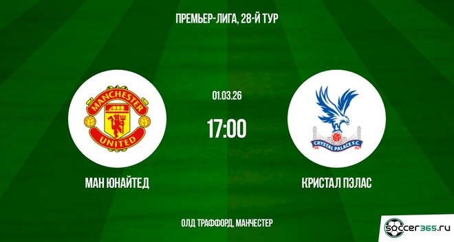 Манчестер Юнайтед — Кристал Пэлас: превью