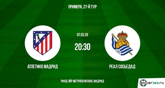 Атлетико Мадрид – Реал Сосьедад: превью