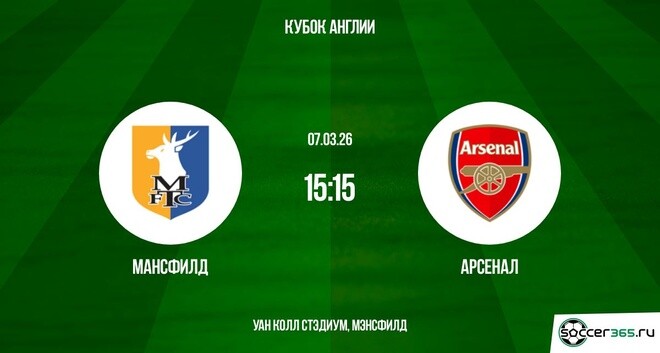 Мансфилд ― Арсенал: превью