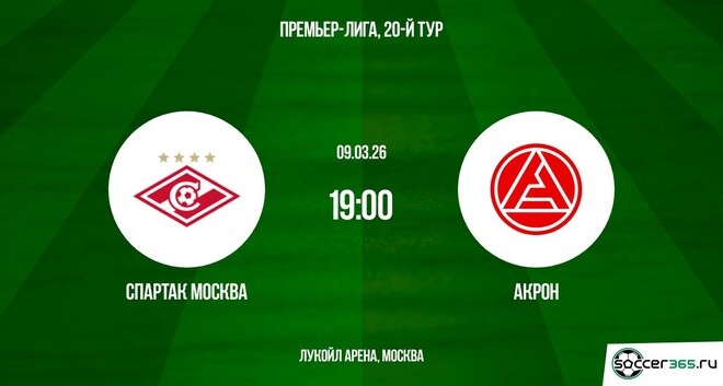 Спартак Москва — Акрон: превью