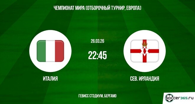 Италия ― Северная Ирландия: превью