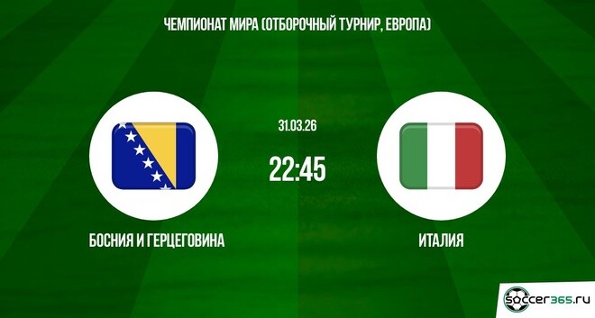 Босния и Герцеговина ― Италия: превью